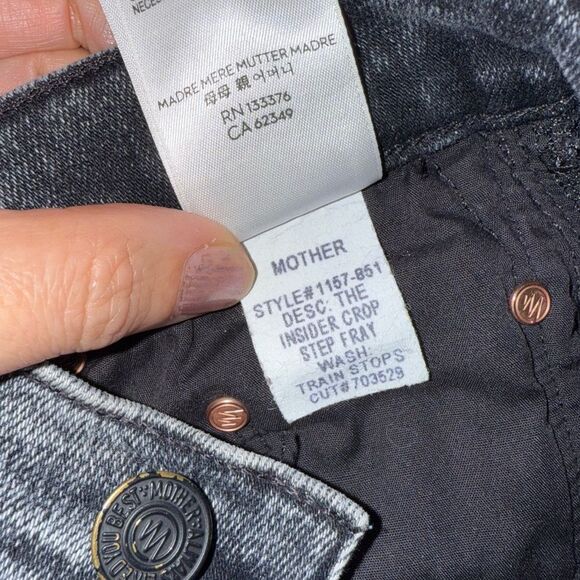 Mother The Insider Crop Step Fray in Train Stops 24 NWOT - Picture 10 of 11